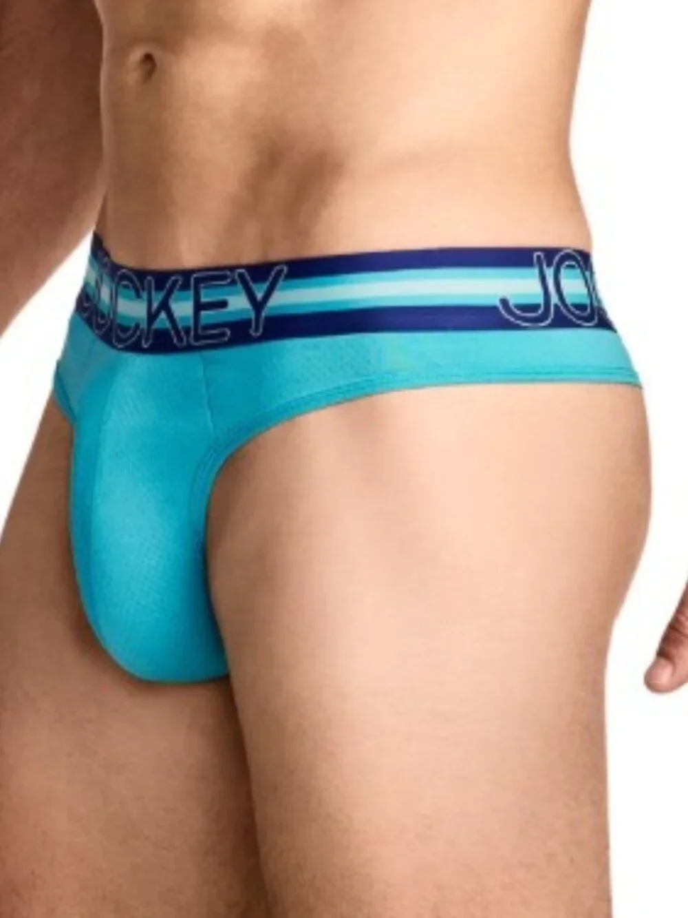 Jockey Men's Sport Stability Pouch Microfiber Thong - Large - Ocean Teal